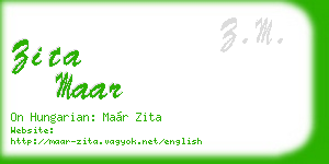 zita maar business card