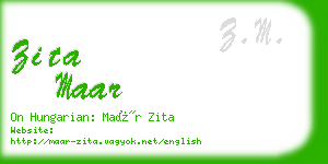 zita maar business card